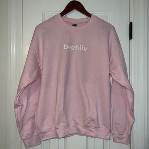 Beehiiv Pink Crewneck Sweatshirt Size M
